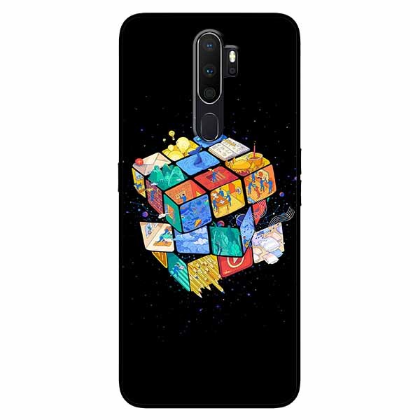 Ốp lưng in cho Oppo A5 - 2020 / A9 - 2020 Rubik Vũ Trụ