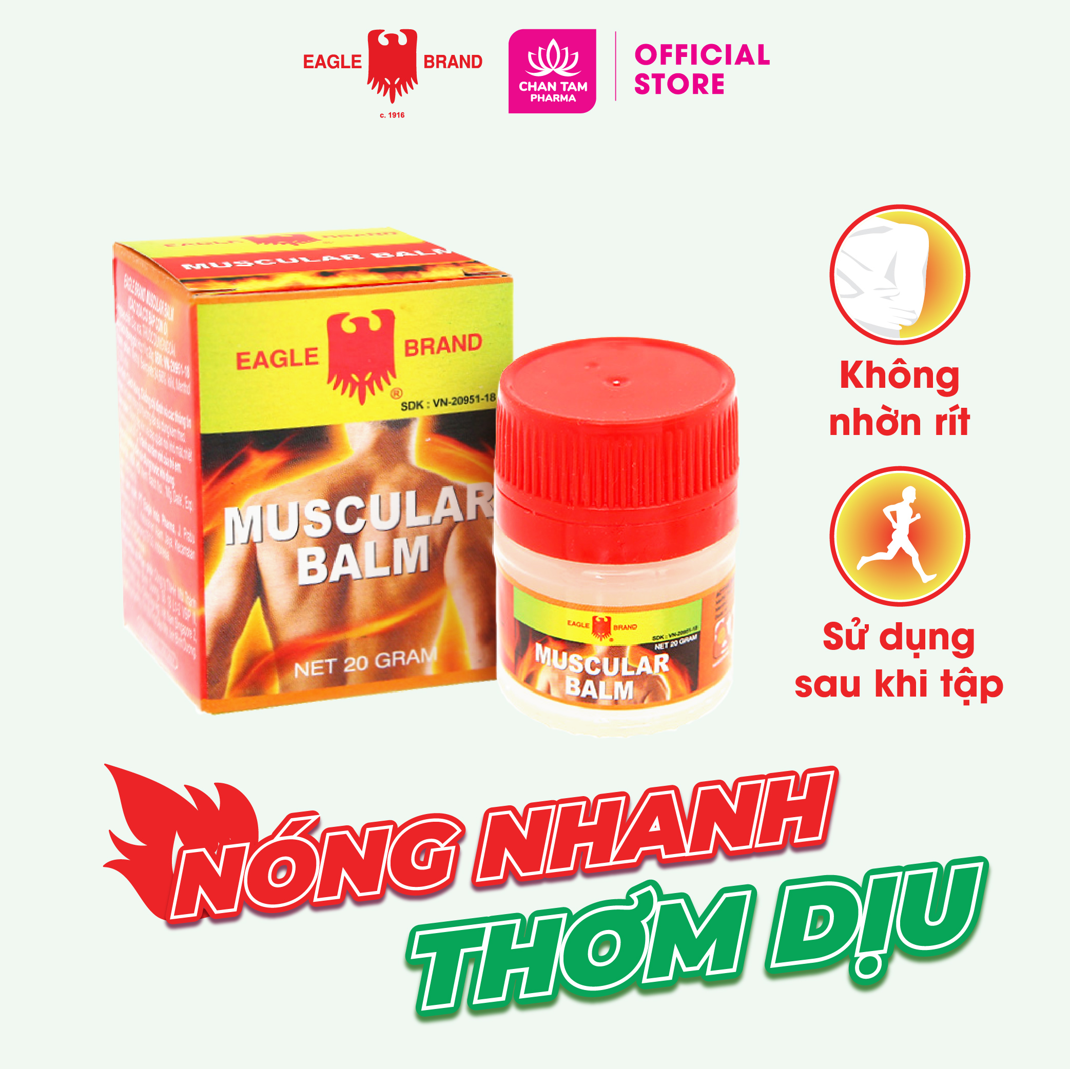 Cao Xoa Cơ Bắp Con Ó - Muscular Balm 20G