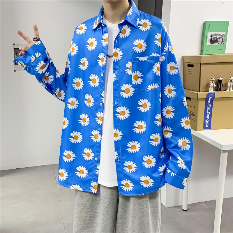 Áo Sơ Mi Nam Dài Tay Họa Tiết Hoa Văn Size S-3Xl