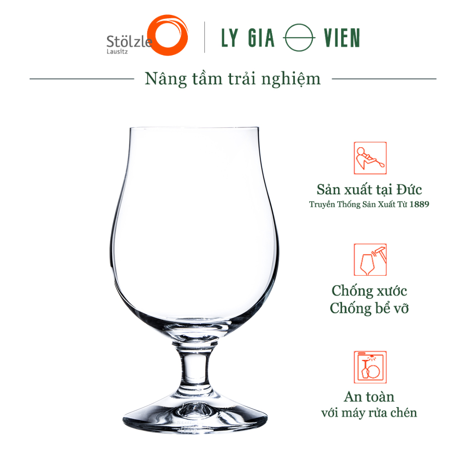 Ly Thủy Tinh Uống Bia Đức Stoelzle Berlin Beer Glass 390ml - Những Chiếc Ly Poco Hoàn Hảo Để Lưu Giữ Hương Thơm Và Lớp Bọt Của Bia - Ly Bia Dáng Tulip Cao Cấp