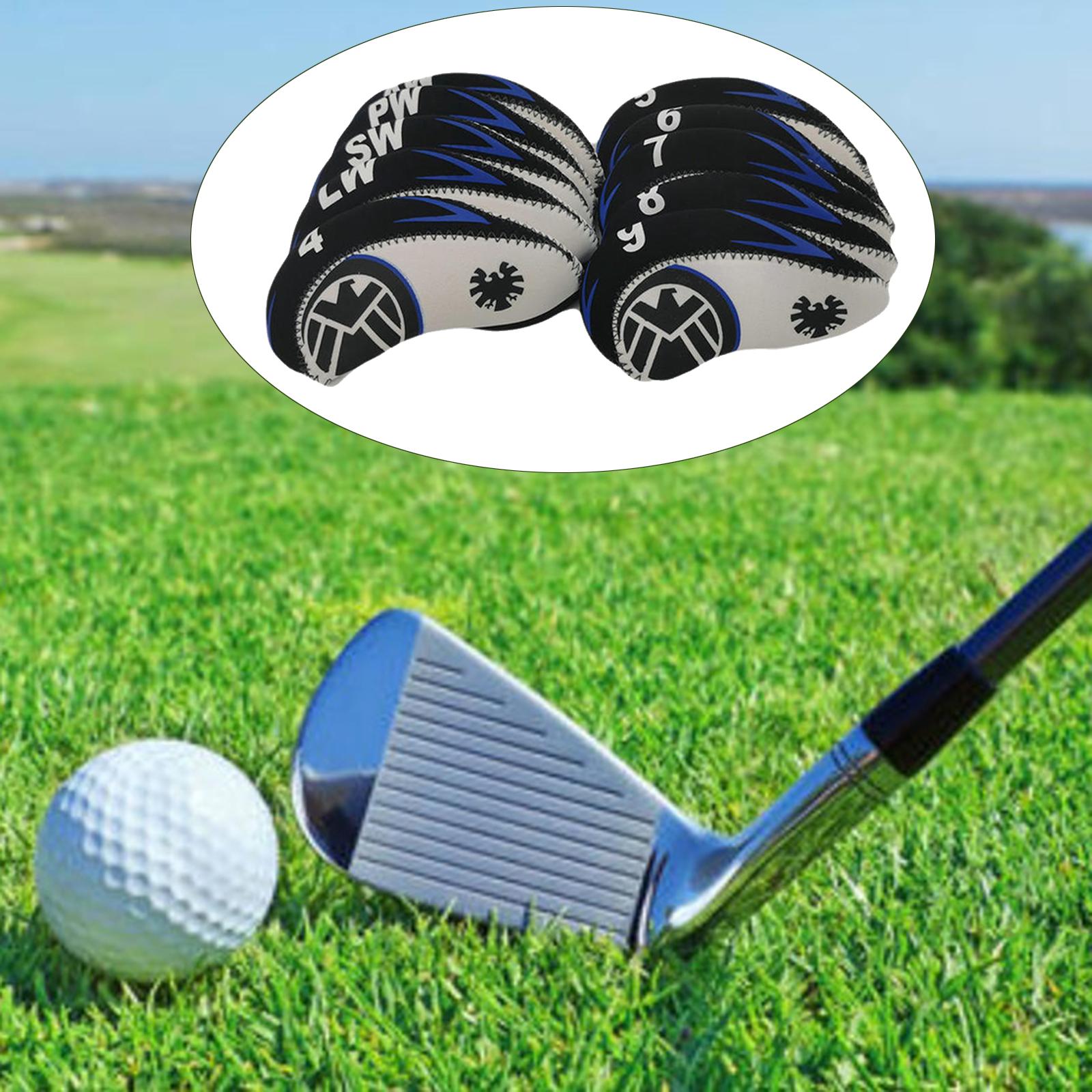 10pcs/set Golf Club Iron Head Cover Protection Headcover Fits Most Brands for Golf Lovers