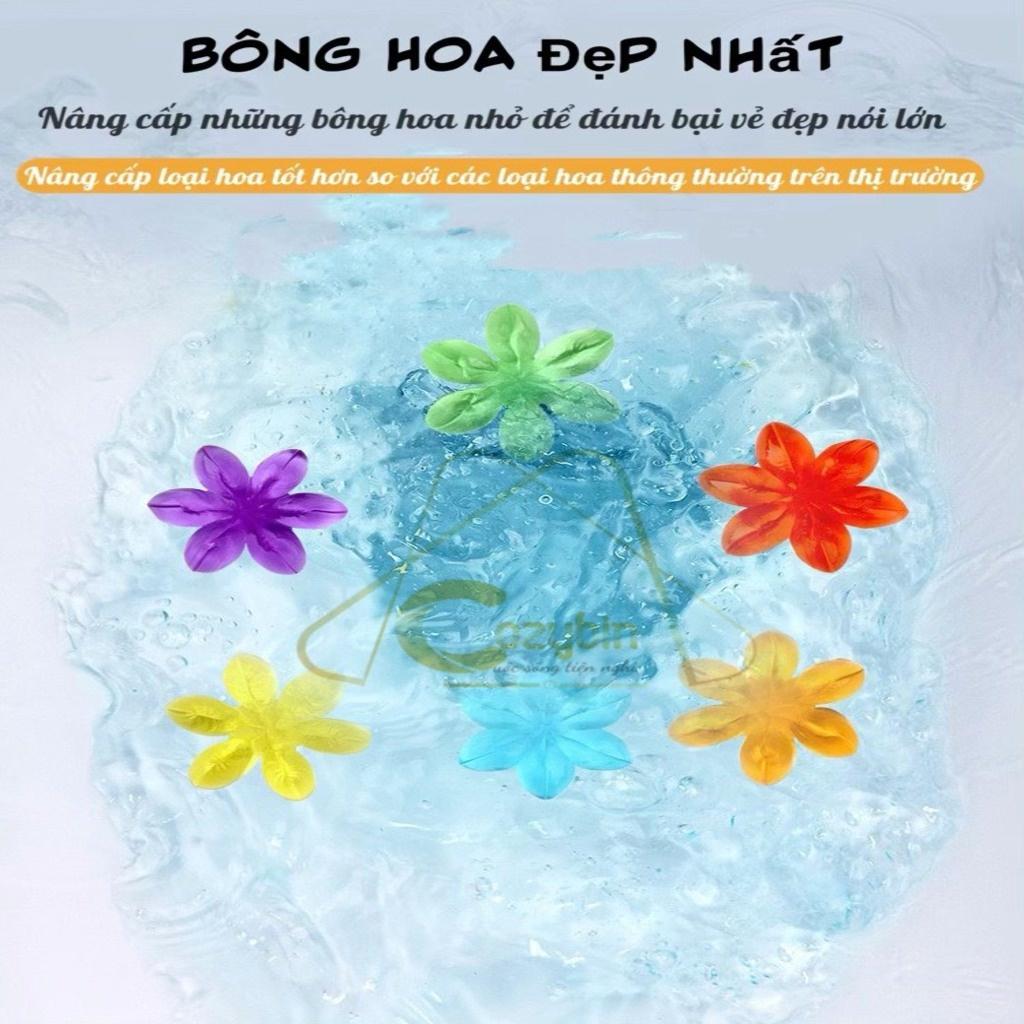 Gel thơm khử trùng bồn cầu, gel khử mùi bồn cầu dạng thạch hình bông hoa với 6 mùi thơm cho toilet