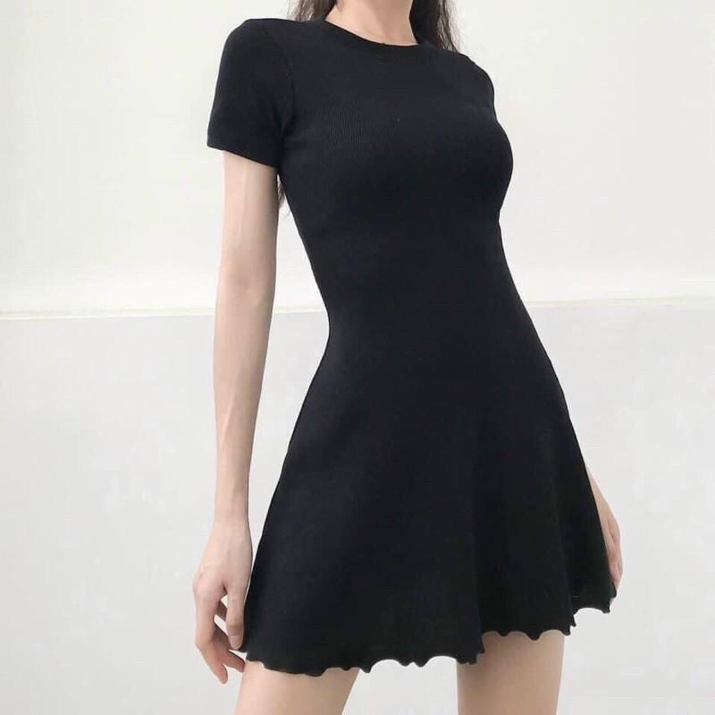 Đầm Thun Xoè Basic Cuốn Biên VN16