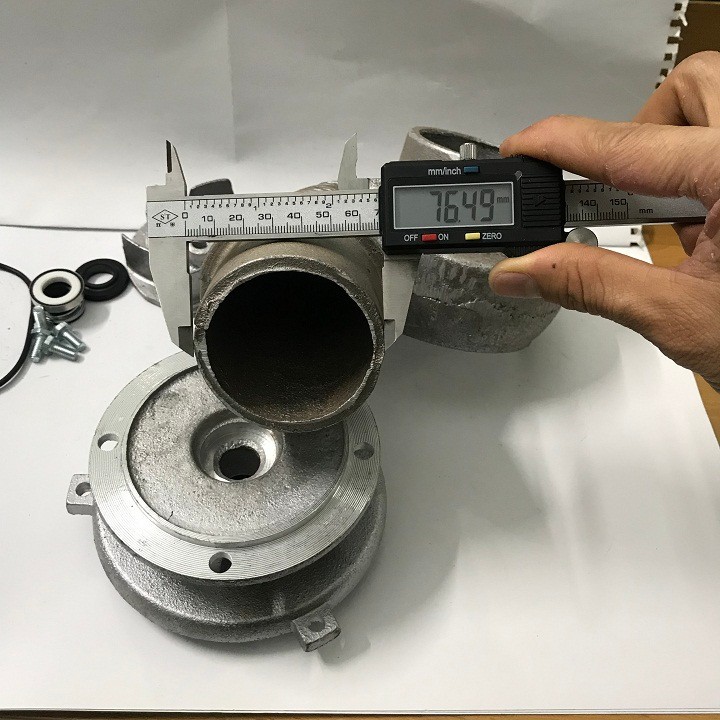 Bộ sên bơm đầu bơm đường kính ra 76 chuyển máy 750w sang ống hút 76