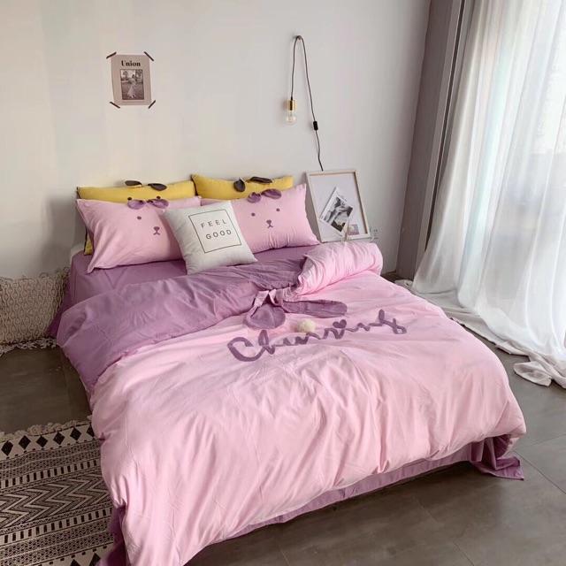 Bộ chăn ga cotton hoạt tính Rabbit 4 món