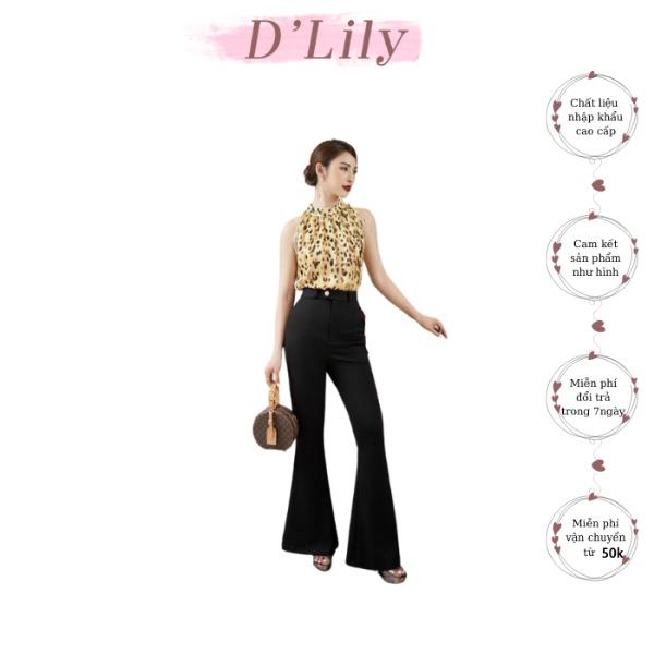 Quần ống loe sang chảnh quần loe nữ tính chất vải đẹp kéo dài chân D'Lily Store