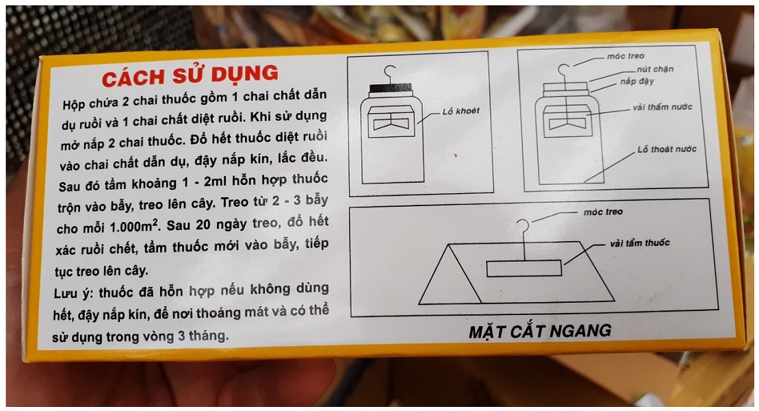 THUỐC DẪN DỤ DIỆT RUỒI ĐỤC TRÁI VIZUBON-D (5 hộp nhỏ)