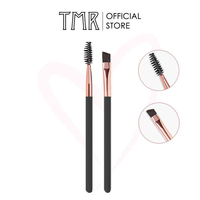 Cọ Tém Lông Mày Trang Điểm  TMR Chic Eyebrow Set bộ đôi trợ thủ đắc lực cho mày ngài sắc nét và gọn gàng