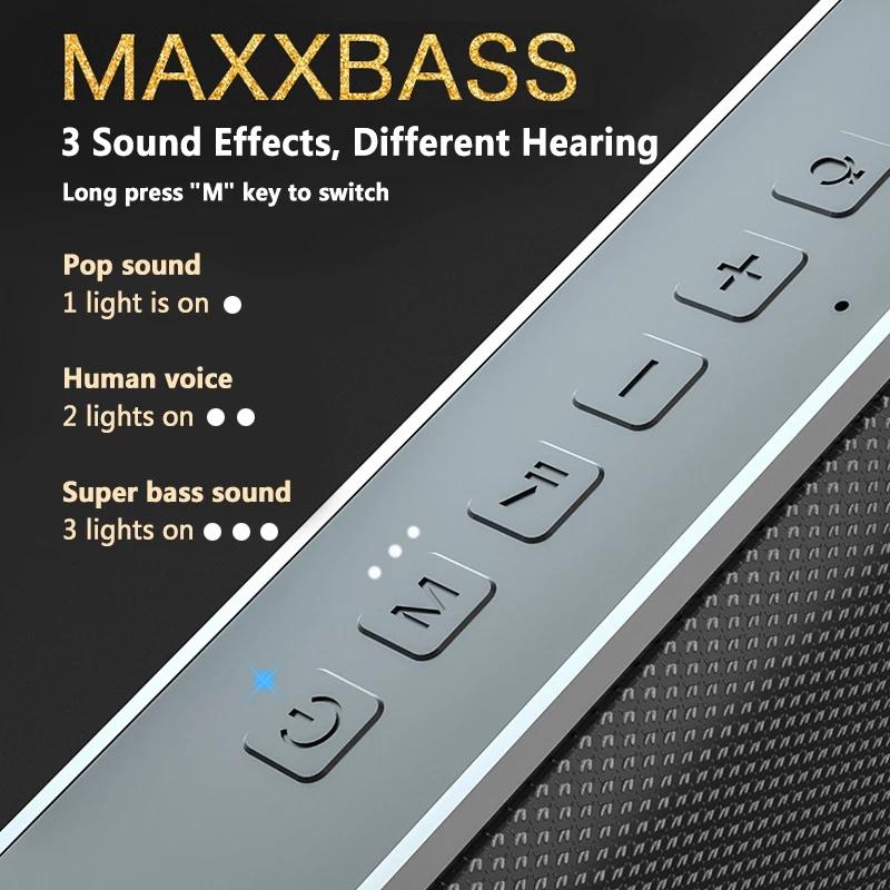 X8 60W Loa Bluetooth Di Động TWS Bass Soundbar Máy Tính Âm Thanh Nổi Loa Siêu Trầm Ngoài Trời Chống Nước Thẻ Khuếch Đại Âm Thanh Hộp Nhạc Color: 60W Red