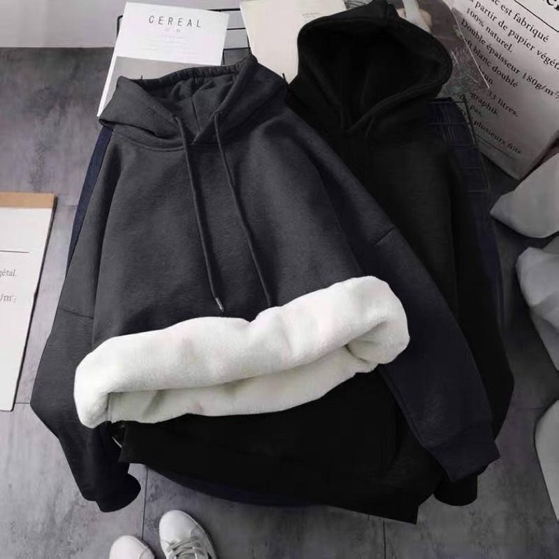 Áo Hoodie Nỉ Trơn Trần Bông Dày Dặn Unisex Cho Cả Nam Và Nữ