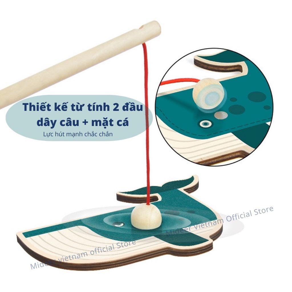 Đồ chơi câu cá nam châm bằng gỗ Mideer Fishing Board cho bé 1,2,3,4 tuổi