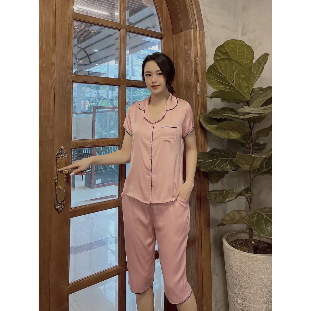 Pijama lụa trơn cao cấp mặc nhà . Bộ đồ ngủ trơn đơn giản, form dáng trẻ trung phù hợp với mọi lứa tuổi