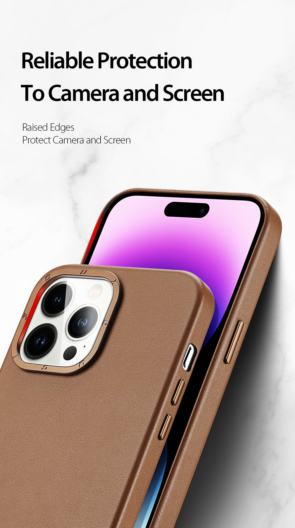 Ốp Lưng Case Bảo Vệ Da Cao Cấp Sạc Từ Tính Dux Ducis Grit Series PU Dành Cho iPhone 14 Pro Max - Hàng Chính Hãng