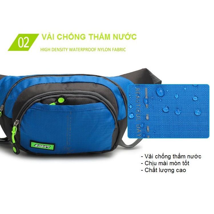 Túi Đeo Hông HT Sports Nhiều Ngăn Tiện Dụng, Túi Đeo Bụng Chống Thấm Nước Thời Trang