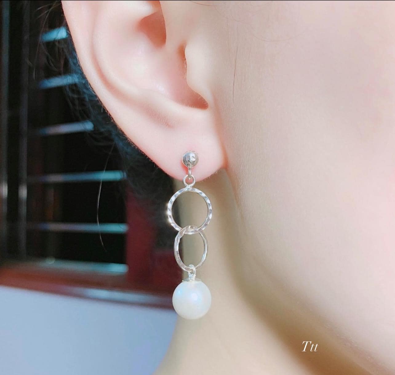 Bông tai bạc thời trang cao cấp chất liệu bằng bạc s925 MS091