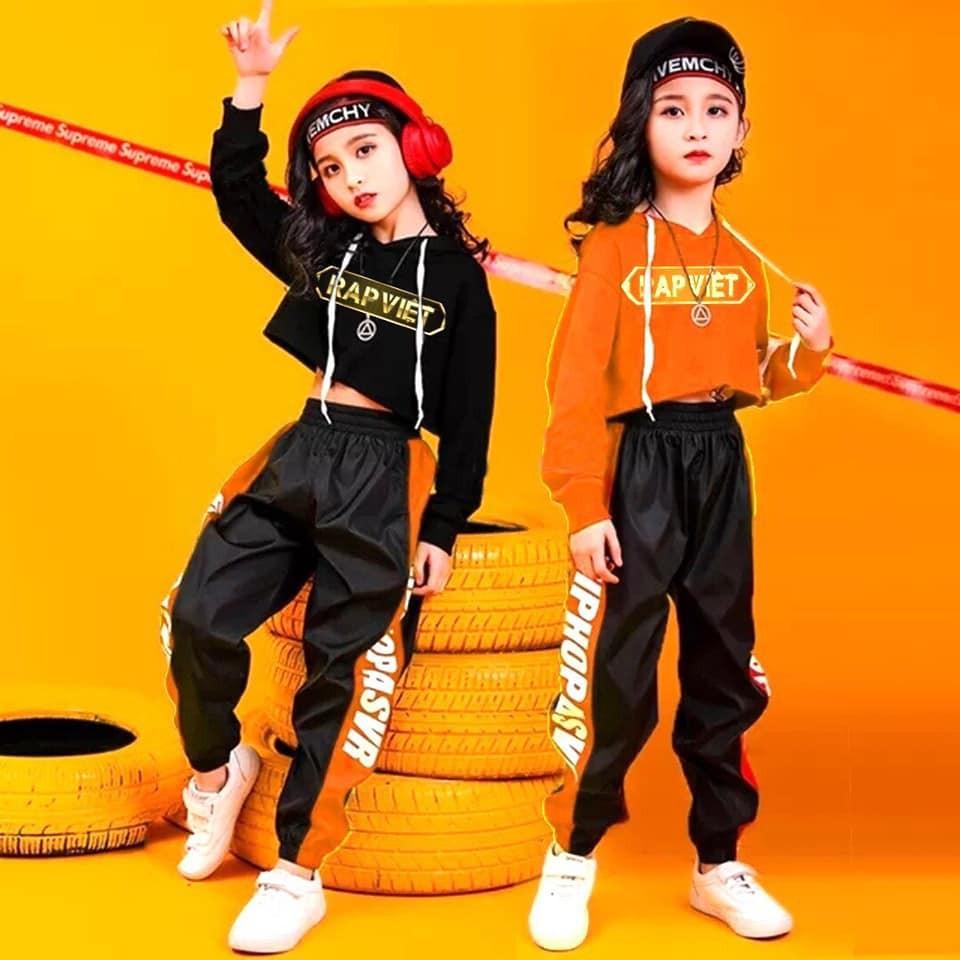 Bộ bé gái hip hop phong cách việt chất thun cotton mịn mát