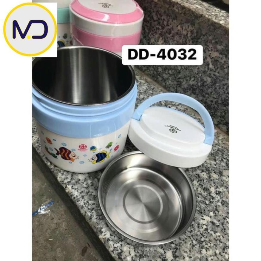 Cà mên siêu giữ nhiệt 2 ngăn Việt Nhật plastic - Cặp lồng giữ nhiệt tiện dụng