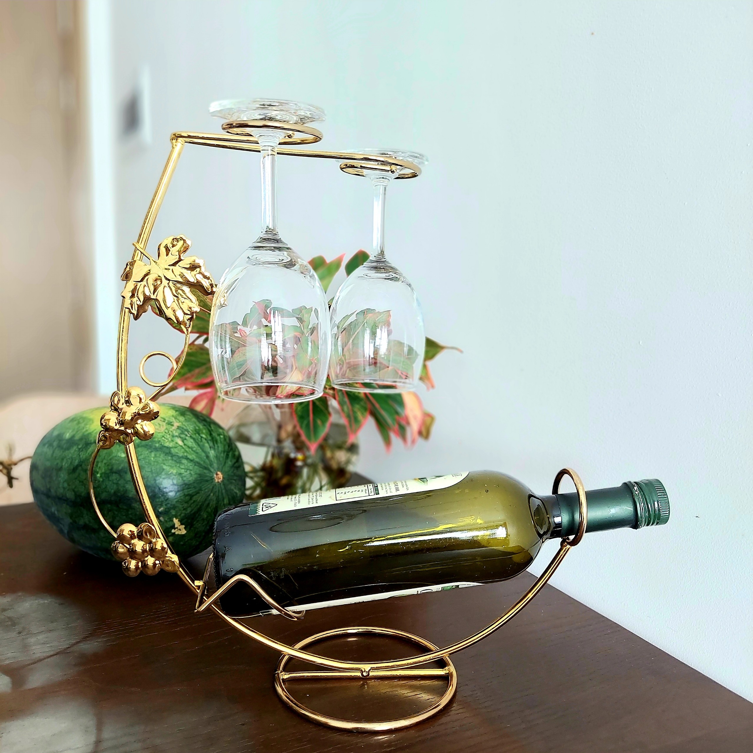 Kệ để chai rượu vang để bàn - giá treo ly rượu vang