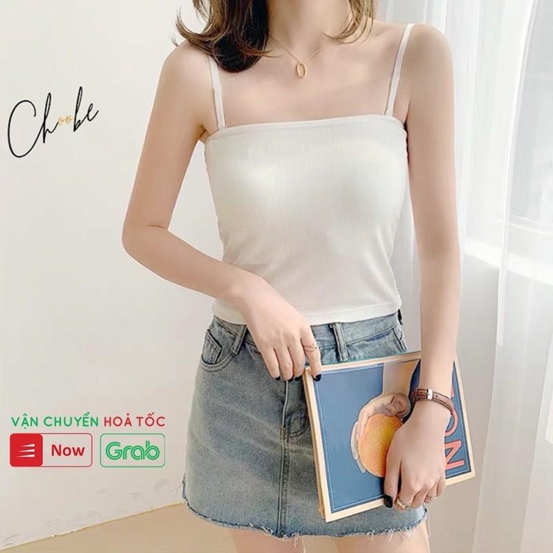 ÁO 2 DÂY CỔ V màu trơn cho nữ