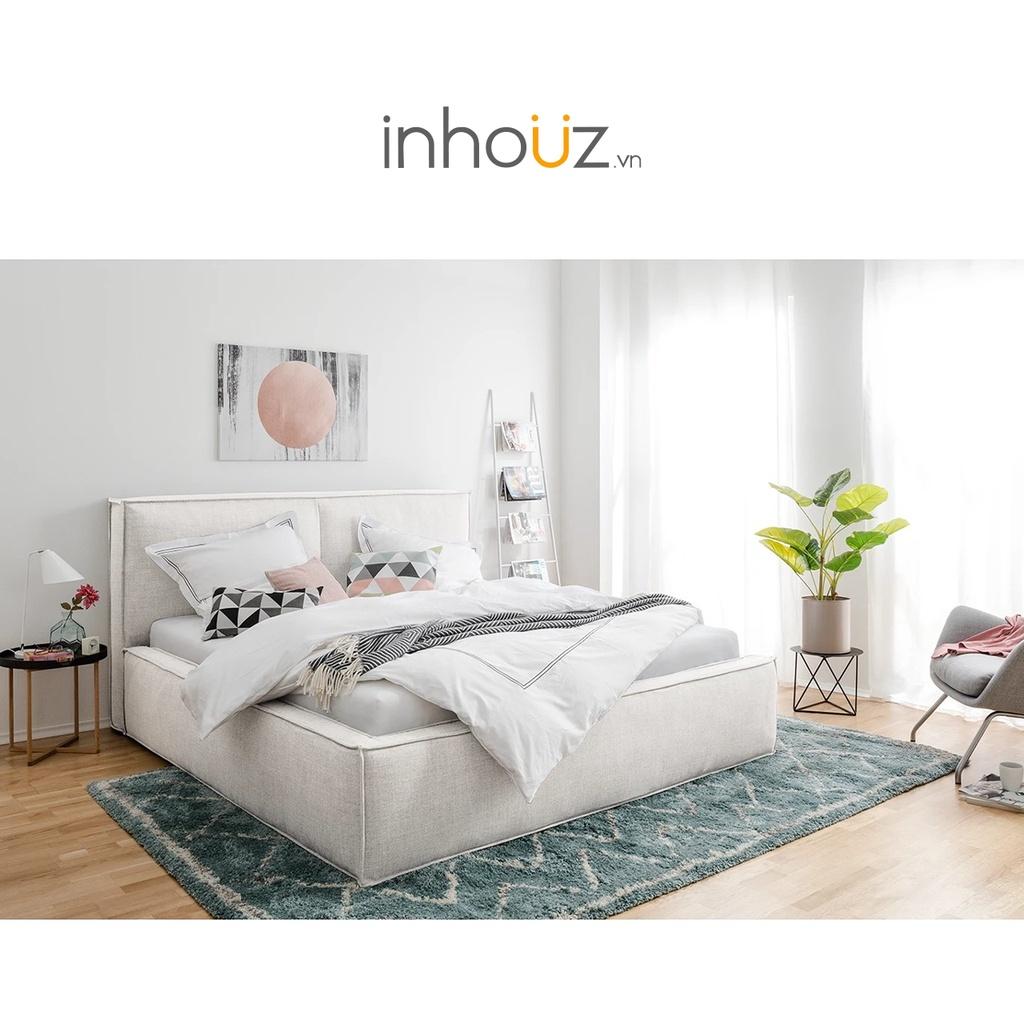 Giường ngủ bọc đệm kết hợp vàn MDF - Upholstered Bed - INHOUZ - HOGG0009