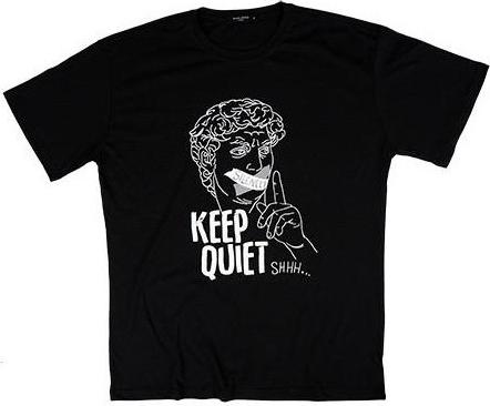 Áo thun tay lỡ dáng rộng 100% cotton Keep quiet - MACARON