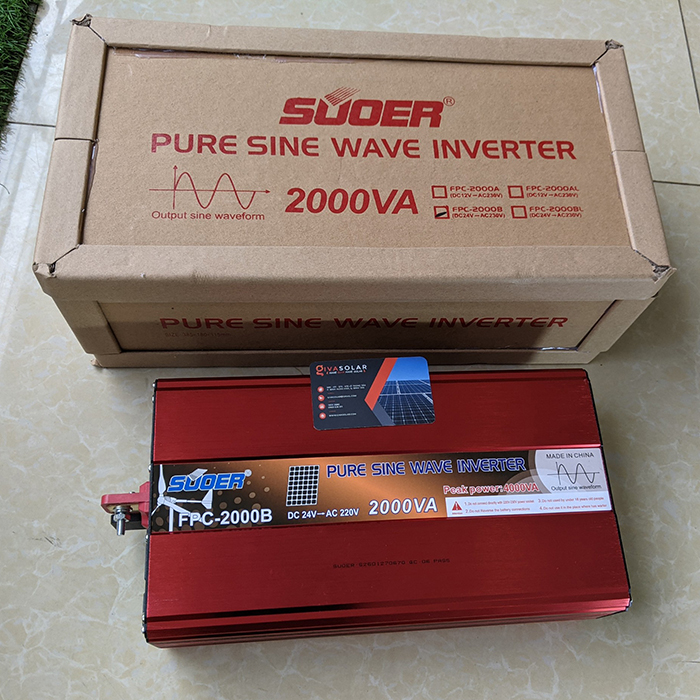 Bộ Inverter Suoer sin chuẩn 24V lên 220V FBC-2000B 2000VA