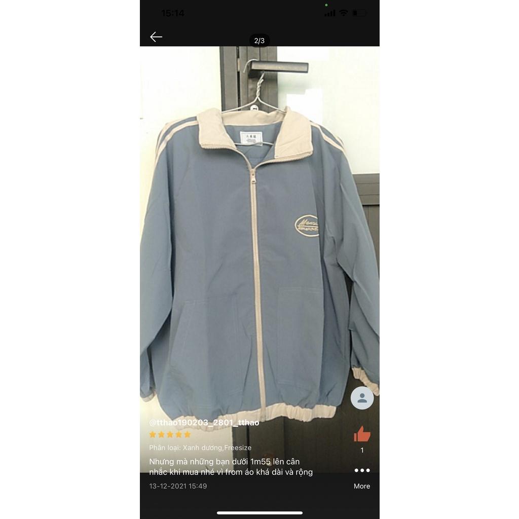Áo Khoác Dù Gió Nam Nữ Kiểu Bomber Form Rộng , Áo Khoác Gió Unisex Vải Mịn