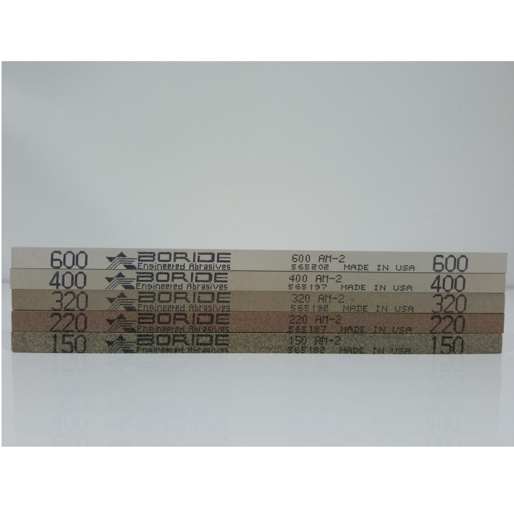 Combo 5pcs Đá đánh bóng Boride AM-2 kích thước 1/8  X 1/4  X 6 (Gồm 5 grit: 150, 220, 320, 400, 600)