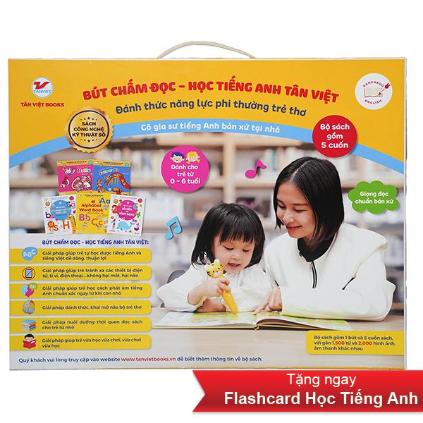 Bút Chấm Đọc-Học Tiếng Anh Tân Việt - Đánh Thức Năng Lực Phi Thường Từ Trẻ Thơ - Phiên Bản 5 Sách (Dành Cho Trẻ Từ 0 Đến 6 Tuổi)