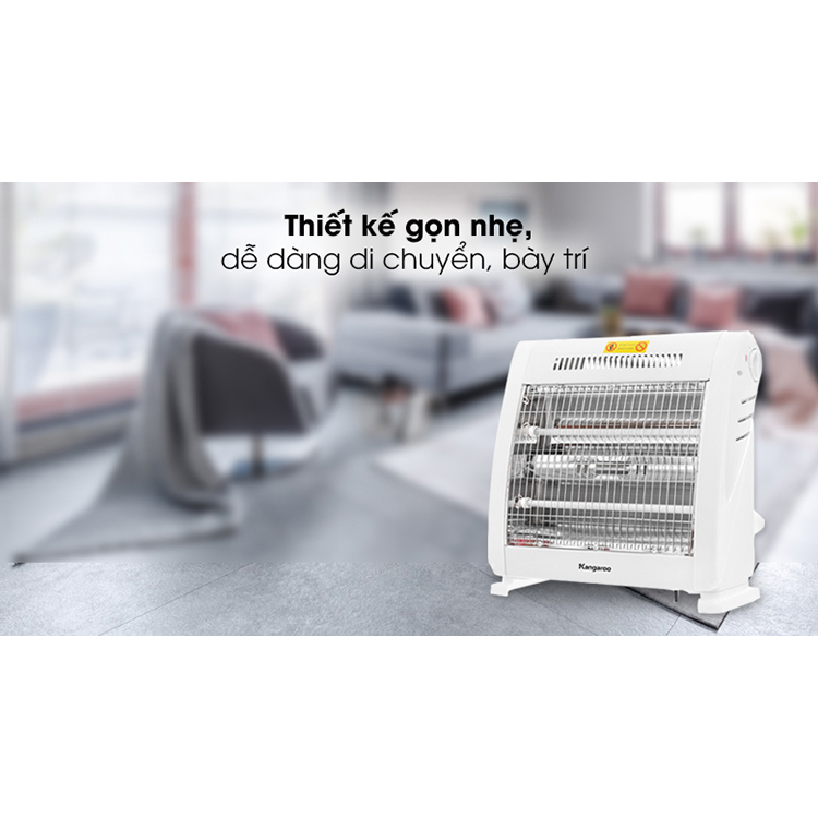 Đèn Sưởi Halogen Nhà Tắm Kangaroo KG1016C (800W) - Hàng chính hãng