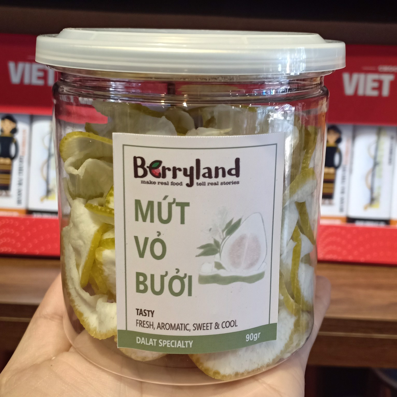 Vỏ bưởi sấy BerryLand 90g - Đặc sản Đà Lạt - Quà tặng ý nghĩa