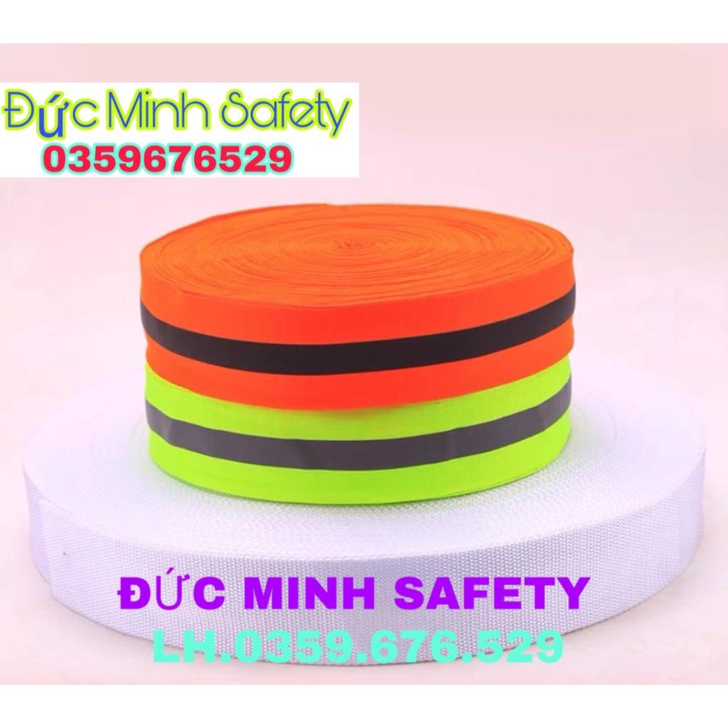 Cuộn phản quang màu xanh bản 2,5cm dài 100m sọc ghi