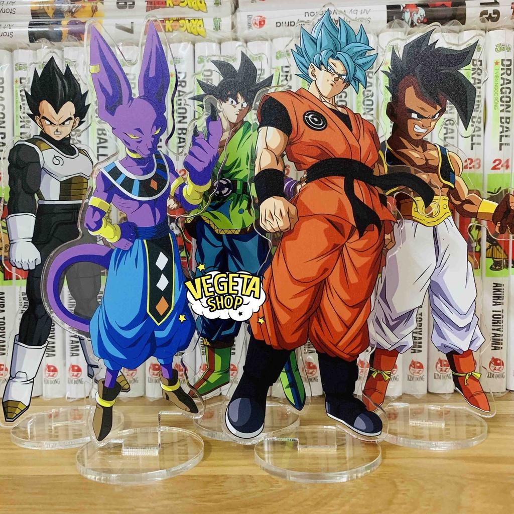 Mô Hình Tượng Standee Acrylic Mica 2 mặt - Dragon Ball Buu Frieza Cell Cụ rùa Rồng thần Goku SSJ3 Beerus Broly Gogeta