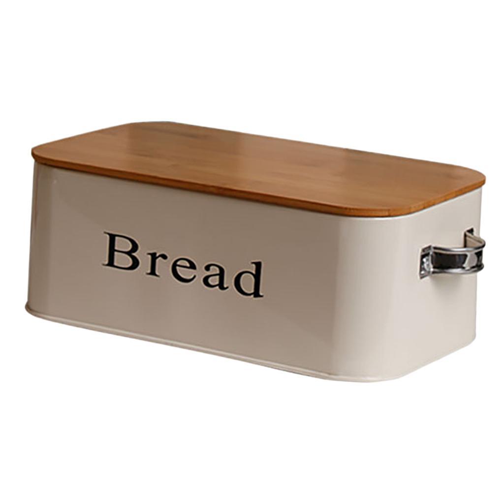 Bread Iron Kitchen Bedroom Storage Cake Container with Lid Handles