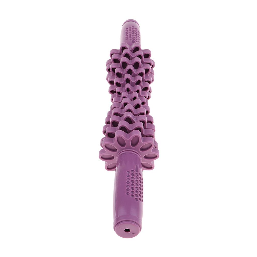 Multi-Functional Massage Roller Stick Back Neck Calf Leg Massager Purple