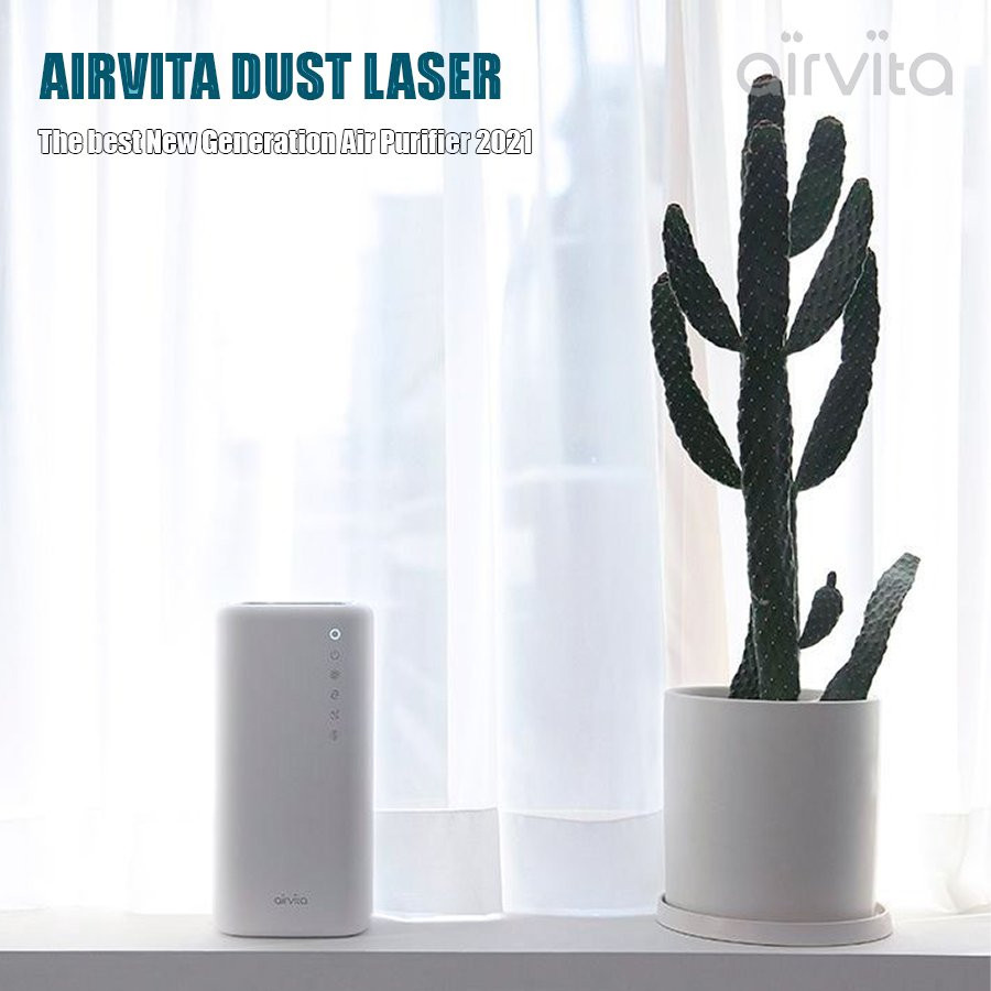 Máy lọc không khí Hàn Quốc Airvita Dustlaser cảm ứng laser lọc bụi mịn PM10/Pm2.5/PM1.0, khử mùi nhanh chóng - Hàng chính hãng