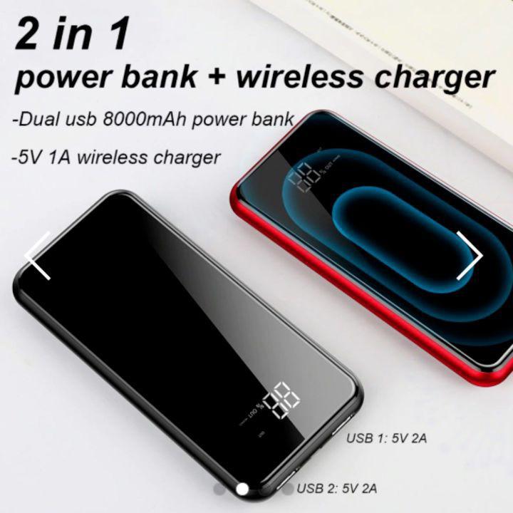 Bộ pin, sạc dự phòng cao cấp kiêm sạc không dây nhãn hiệu Baseus 8000mAh/ Mã sản phẩm PPALL-EX01 - Hàng Chính Hãng