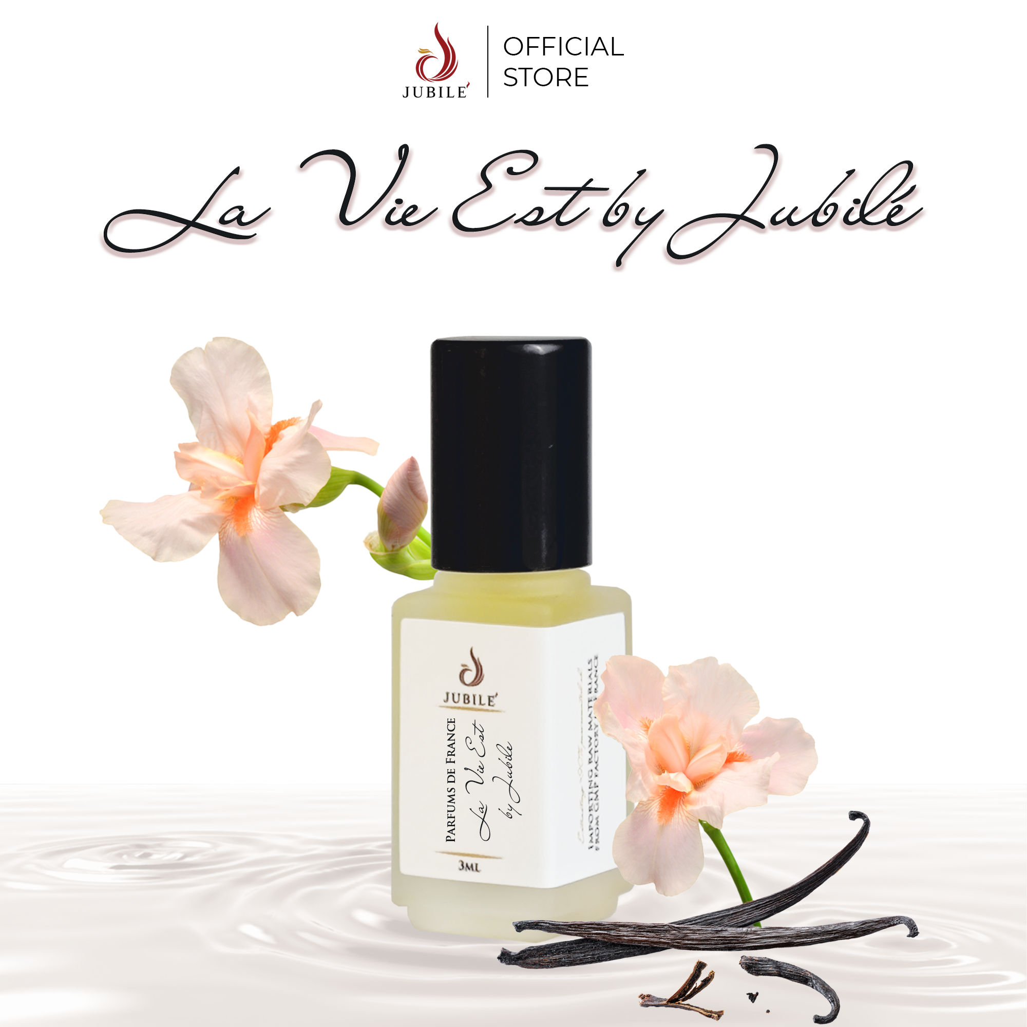 Tinh dầu nước hoa Pháp Jubilé lăn 3ml LA VIE EST BY JUBILÉ