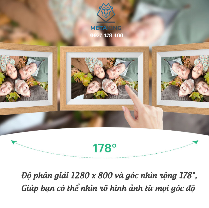 Khung tranh chuyển động kỹ thuật số Wifi Kodak RCF-1012W, màn hình 10 inch, độ phân giải 1280x800 pixels