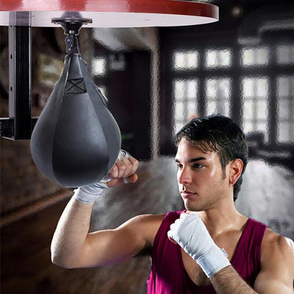 PU Boxing Speed Ball MMA Dodge Punch Bag Workout Striking Speedbag