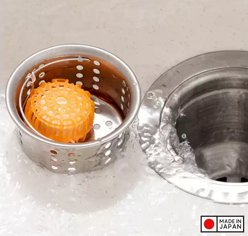 Viên diệt khuẩn, khử mùi hôi bồn rửa - Hương cam - Hàng Nội Địa Nhật Bản