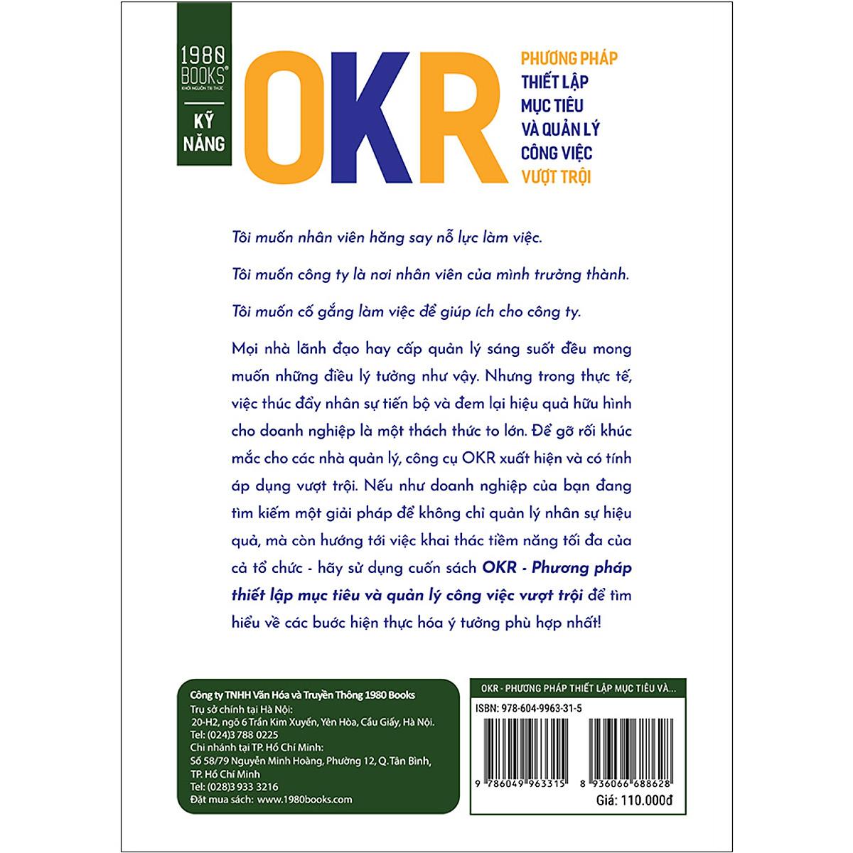 Hình ảnh OKR - Phương Pháp Thiết Lập Mục Tiêu Và Quản Lý Công Việc Vượt Trội - Bản Quyền