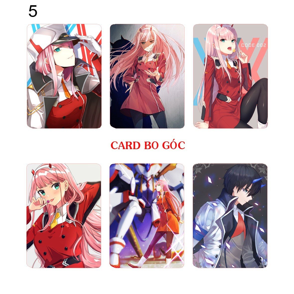 Card Darling in the Franxx 6 ảnh khác nhau/ Thẻ card darling in the franxx