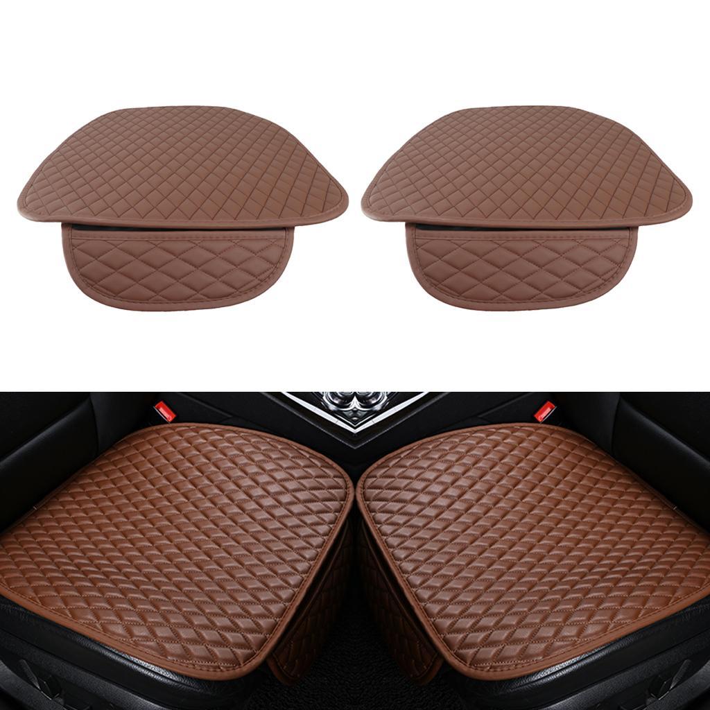 Pack Of 2 Universal Cover Cushion Pad Mat Breathable Interior Brown