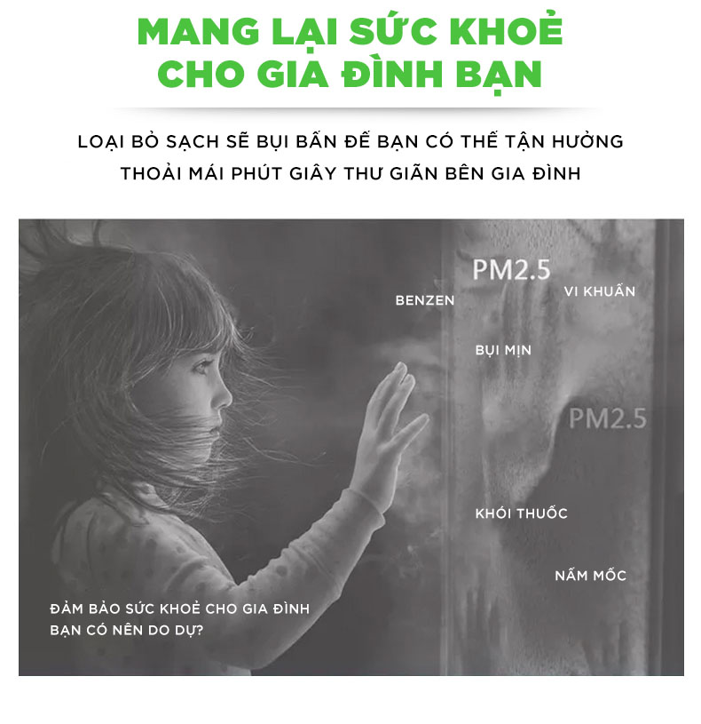 Máy Lọc Không Khí Dhome K-168 - Lọc Khói Bụi Và Vi Khuẩn, Bụi Mịn PM2.5 - Màn Hình Cảm Ứng -  Sử Dụng Cho Phòng (15-50m2) - Hàng Chính Hãng