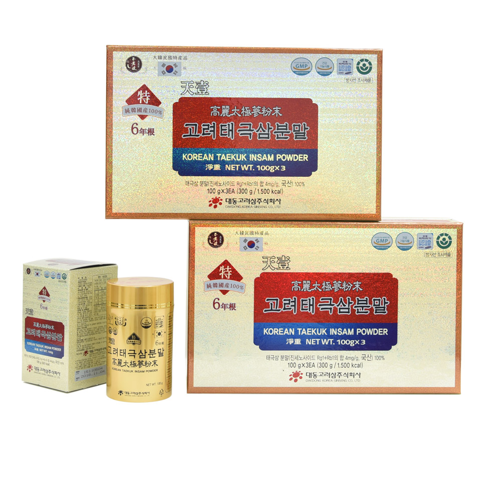 Bột thái cực sâm Daedong thiên sâm giúp bồi bổ toàn diện cơ thể - 300gr