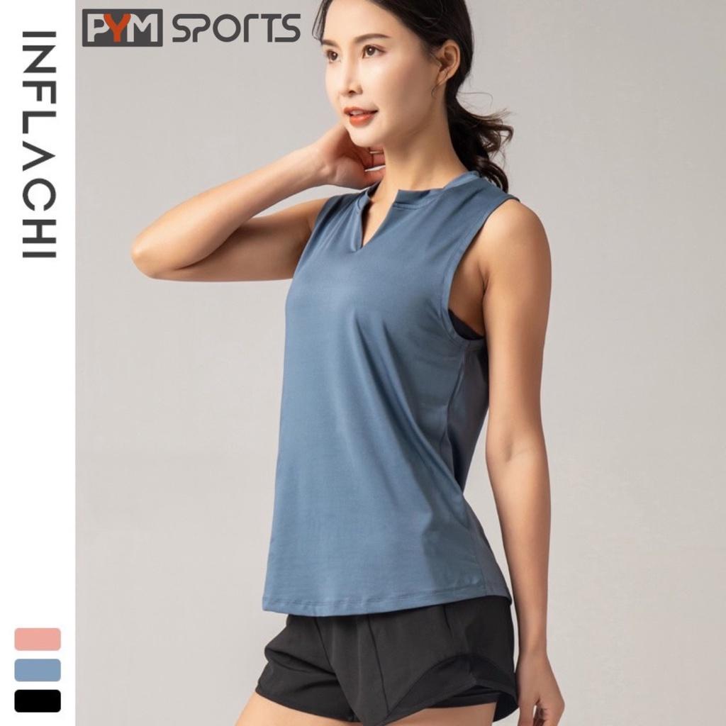 Áo tanktop nữ tập Gym - Yoga cổ chữ V thoáng mát PYMAT012