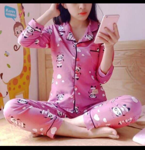 Pizama đồ bộ mặc nhà, sau sinh 2 màu ảnh thật
