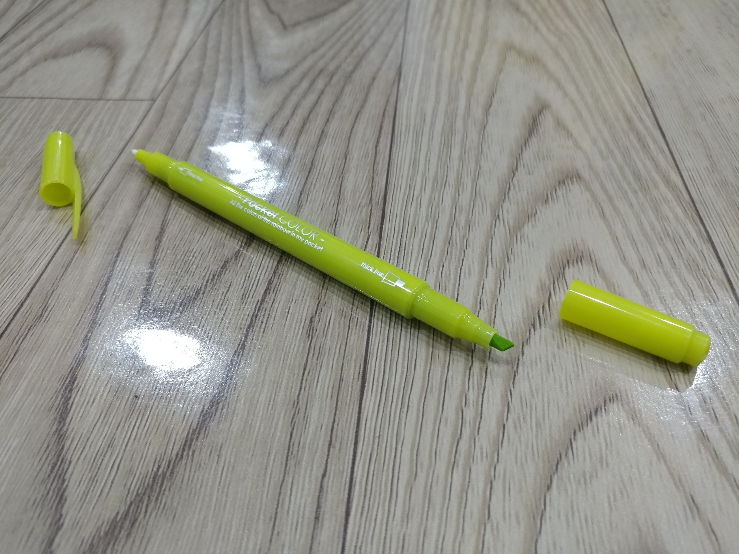 Bộ 2 Bút Lông MGL_Màu Vàng Chanh_700 Pocket Dual-Nib Color Pen(Lime Yellow)_67524