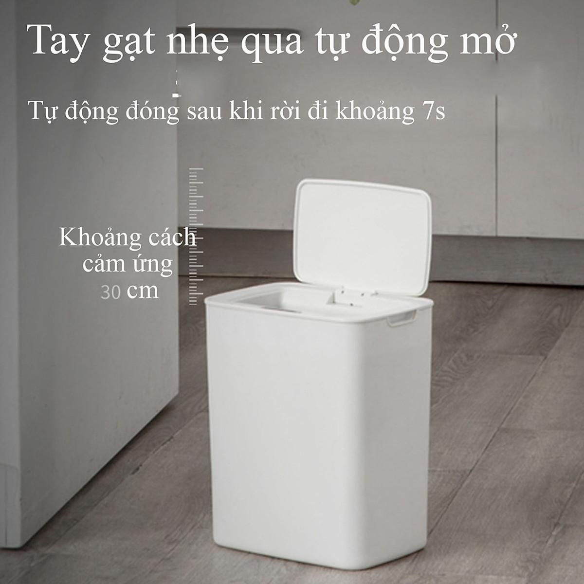 Thùng Rác Thông Minh Cảm Ứng Tự Động Đóng Mở 14L ( Sạc Tích Điện ) - giao mầu ngẫu nhiên - HÀNG CHÍNH HÃNG